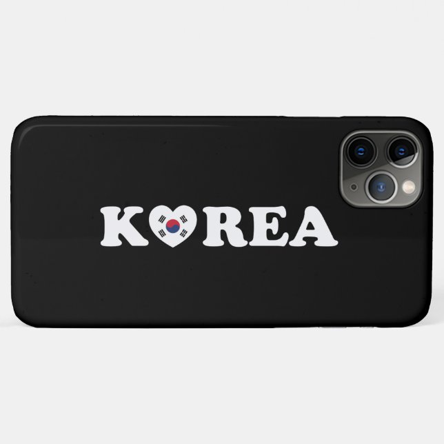 Coques Case-Mate iPhone Drapeau coréen Love Heart (Dos (Horizontal))