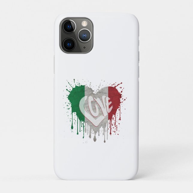Coques Case-Mate iPhone Drapeau d'amour Italie (Dos)