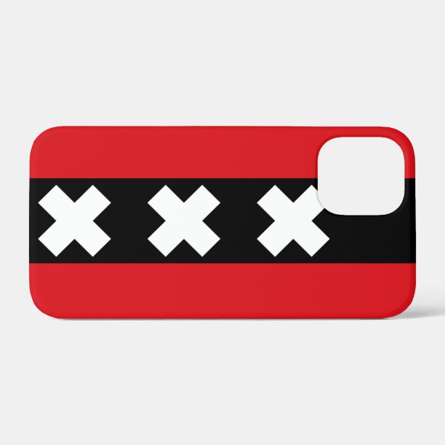 Coques Case-Mate iPhone Drapeau d'Amsterdam  (Verso (horizontal))