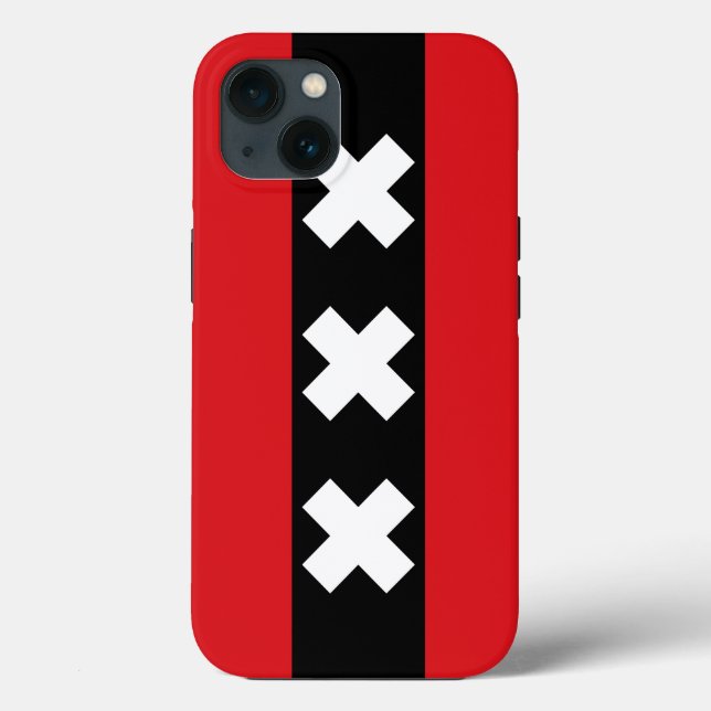 Coques Case-Mate iPhone Drapeau d'Amsterdam, Pays-Bas (Verso)