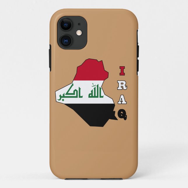 Coques Case-Mate iPhone Drapeau dans la carte de l'Irak (Dos)
