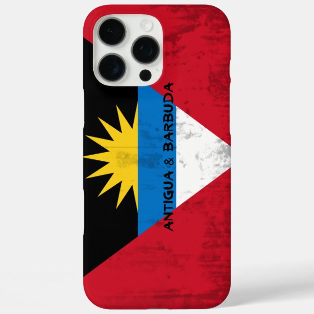Coques Case-Mate iPhone Drapeau d'Antigua et Barbuda "Grunge" Look (Verso)