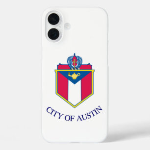 Coque Pour iPhone 16 Plus Drapeau d'Austin, Texas