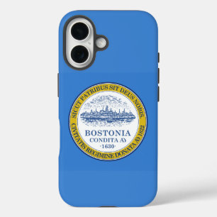 Coque Pour iPhone 16 Drapeau de Boston, Massachusetts