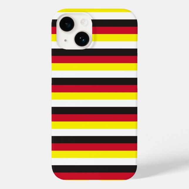 Coques Case-Mate iPhone drapeau de Brunei rayures pays modèle blanc noir r (Verso)