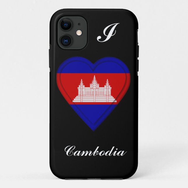 Coques Case-Mate iPhone Drapeau de Cambodgien du Cambodge (Dos)