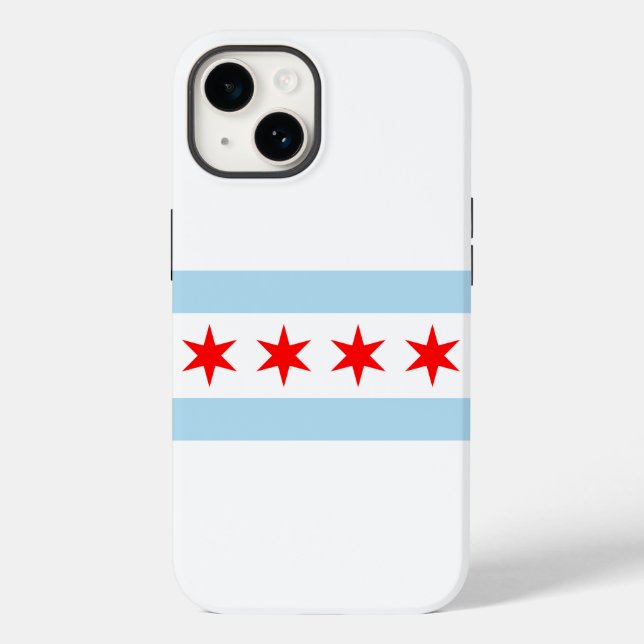 Coques Case-Mate iPhone Drapeau de Chicago, Illinois (Verso)