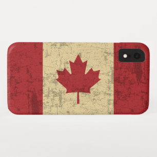 Coque Case-Mate iPhone Drapeau de cru du Canada affligé