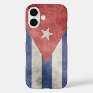 Coque Pour iPhone 16 Drapeau de Cuba Grunge