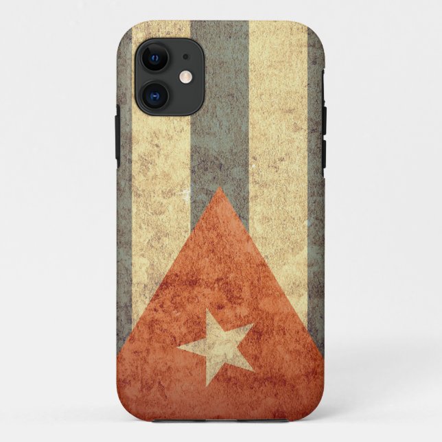 Coques Case-Mate iPhone Drapeau de Cuba - Grunge (Dos)