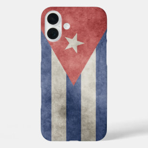 Coque Pour iPhone 16 Plus Drapeau de Cuba Grunge