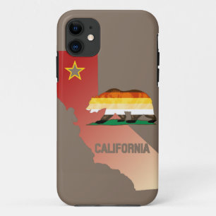 Coque iPhone 11 Drapeau de fierté de l'ours de Californie