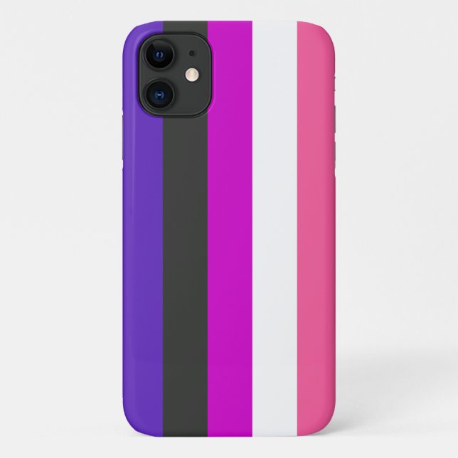 Coques Case-Mate iPhone Drapeau de fierté genderfluid (Dos)
