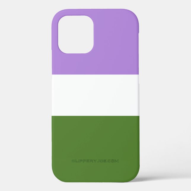 Coques Case-Mate iPhone Drapeau de fierté genderqueer de SlipperyJoe lavan (Verso)