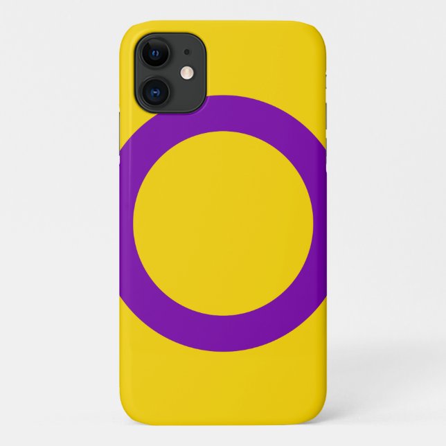 Coques Case-Mate iPhone Drapeau de fierté intersexe (Dos)