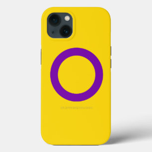 Case-Mate iPhone Case Drapeau de fierté intersexe de SlipperyJoe's fond 