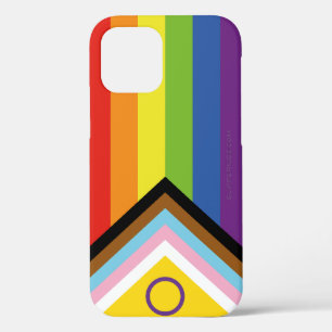 Case-Mate iPhone Case Drapeau de fierté intersexe de SlipperyJoe's fond 