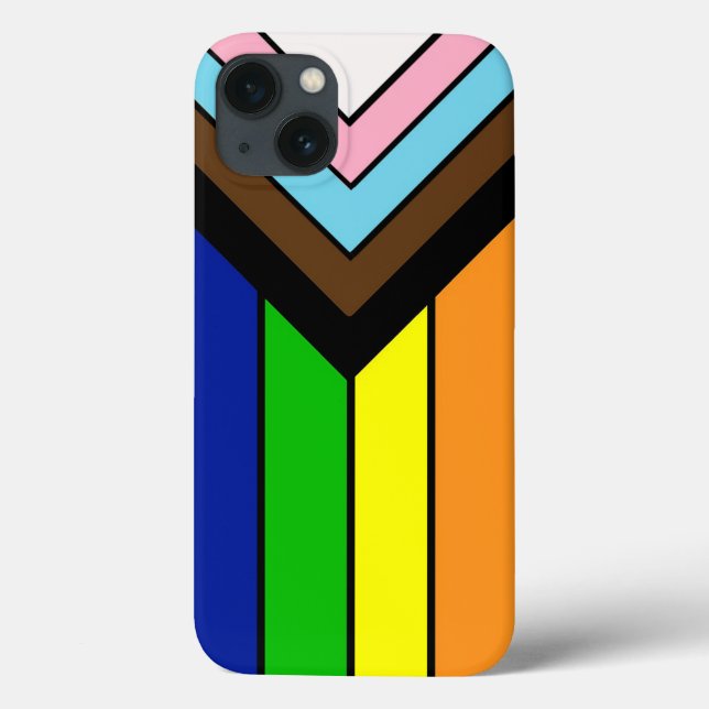 Coques Case-Mate iPhone Drapeau de fierté LGBTQIA+ (Verso)