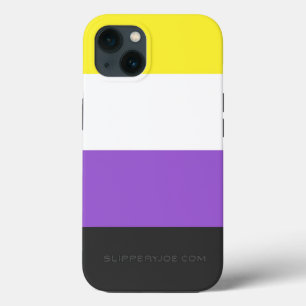 Case-Mate iPhone Case Drapeau de fierté non binaire de SlipperyJoe's jau