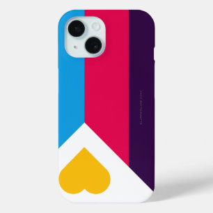 Coque Case-Mate iPhone Drapeau de fierté polyamoureuse tricolore de Slipp