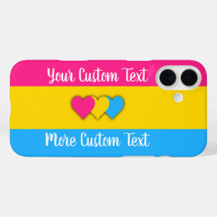 Coque Pour iPhone 16 Plus Drapeau de fierté transexuelle aux coeurs