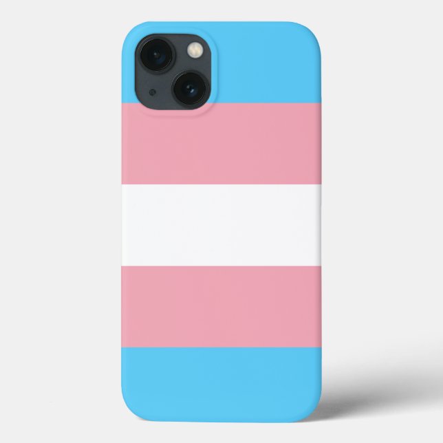 Coques Case-Mate iPhone Drapeau de fierté transgenre (Verso)