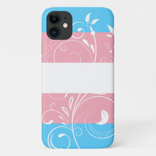 Case-Mate iPhone Case Drapeau de fierté transgenre à motif floral vintag