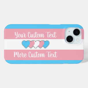 Coque Case-Mate iPhone Drapeau de fierté transgenre avec texte