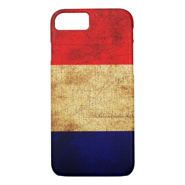 Coques Case-Mate iPhone Drapeau de France à Grunge (Dos)