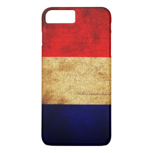 Coque iPhone 8 Plus/7 Plus Drapeau de France à Grunge
