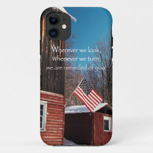 Coque Case-Mate Pour iPhone Drapeau de grange rappels patriotiques tout autour