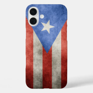 Coques iPhone 16 Plus Drapeau de grunge de Porto Rico