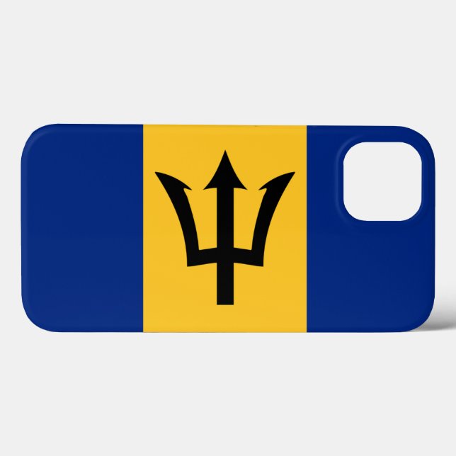 Coques Case-Mate iPhone Drapeau de la Barbade (Verso (horizontal))