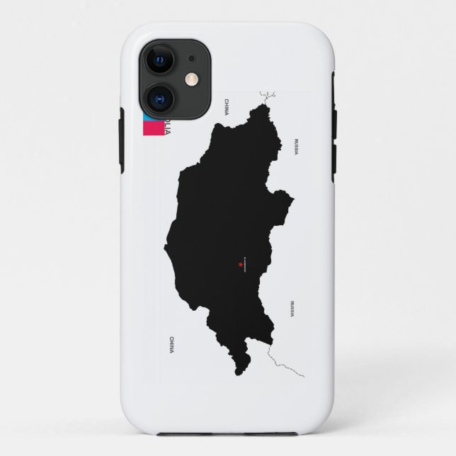 Coques Case-Mate iPhone drapeau de la carte politique du pays de la mongol (Dos)