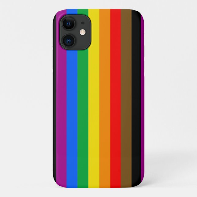 Coques Case-Mate iPhone Drapeau de la fierté arc-en-ciel de Philly (Dos)