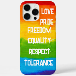 Coque iPhone 16 Pro Max Drapeau de la fierté arc-en-ciel LGBT Soutien aud