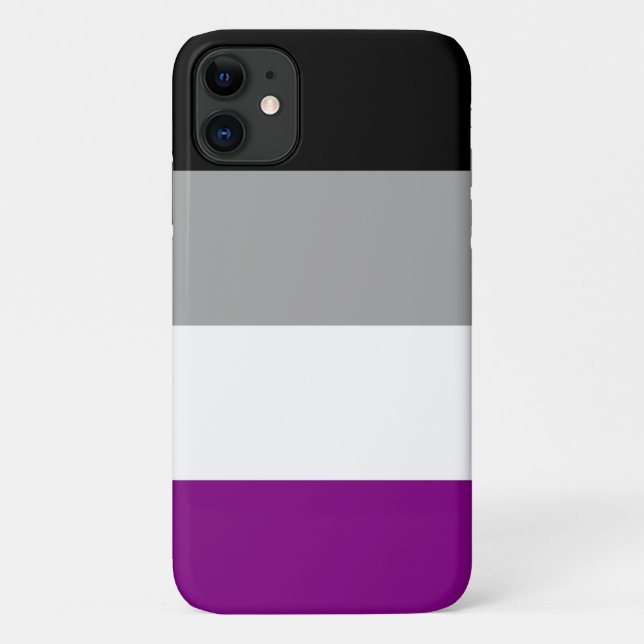 Coques Case-Mate iPhone Drapeau de la fierté asexuelle (Dos)