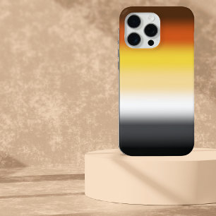 Coque Case-Mate iPhone Drapeau de la fierté d'ours gris dégradé - Drapeau