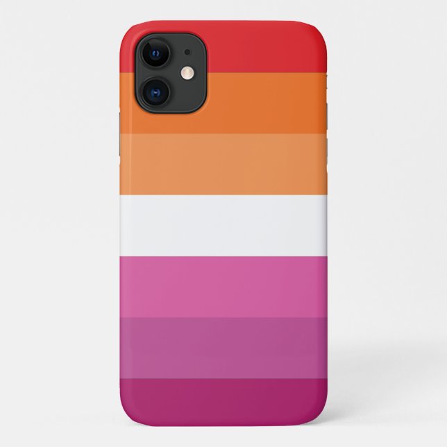 Coques Case-Mate iPhone Drapeau de la fierté lesbienne (Dos)