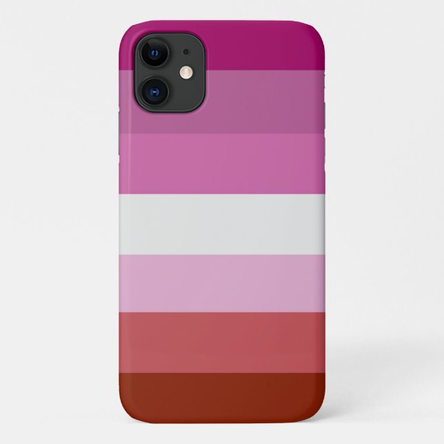 Coques Case-Mate iPhone Drapeau de la fierté lesbienne (origine) (Dos)