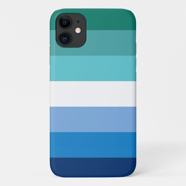 Coques Case-Mate iPhone Drapeau de la fierté masculine gay (Dos)