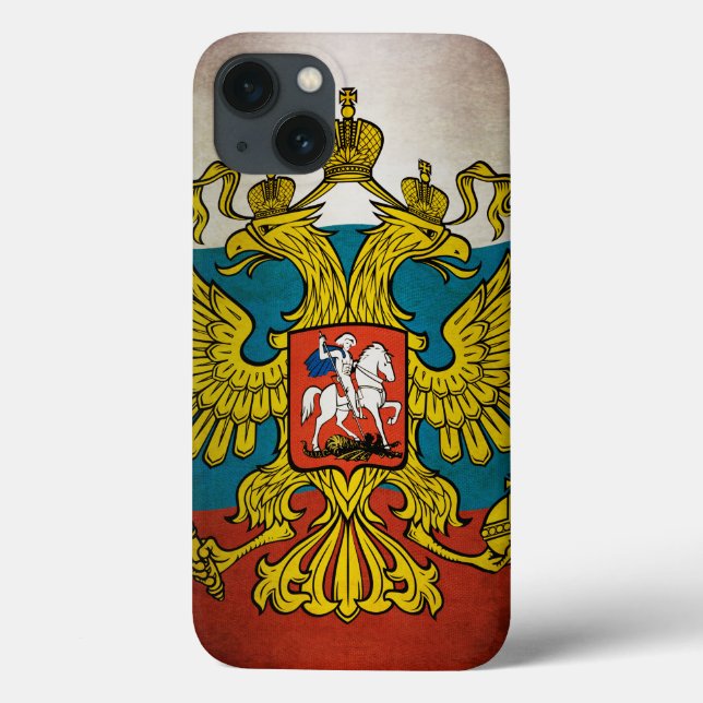 Coques Case-Mate iPhone Drapeau de la Russie qui flotte (Verso)