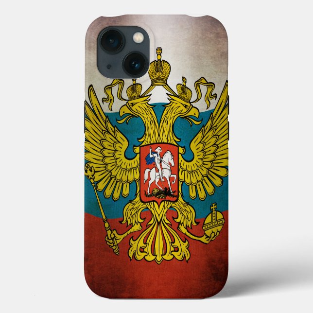 Coques Case-Mate iPhone Drapeau de la Russie qui flotte (Verso)