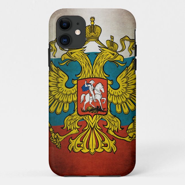 Coques Case-Mate iPhone Drapeau de la Russie qui flotte (Dos)
