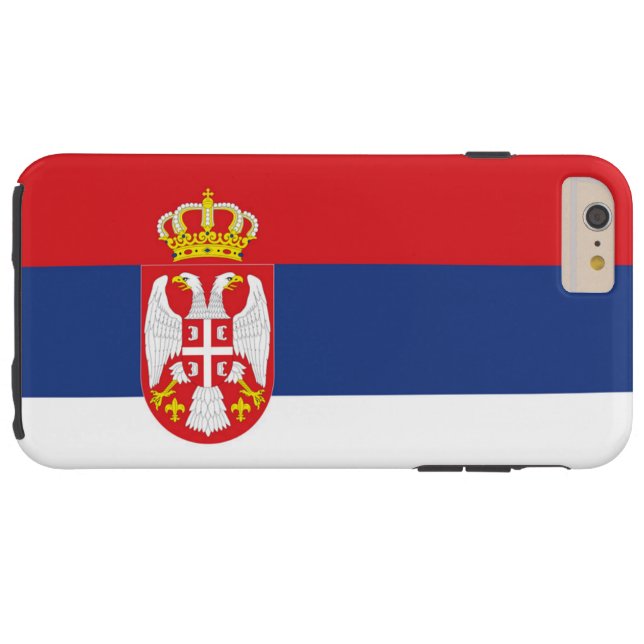 Coques Case-Mate iPhone Drapeau de la Serbie (Dos Horizontal)