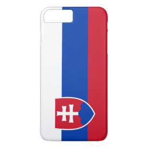Coque iPhone 8 Plus/7 Plus Drapeau de la Slovaquie
