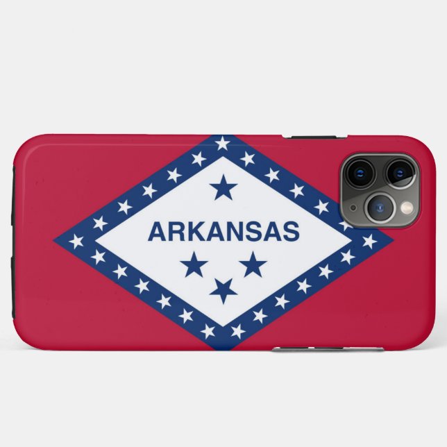 Coques Case-Mate iPhone Drapeau de l'Arkansas (Dos (Horizontal))
