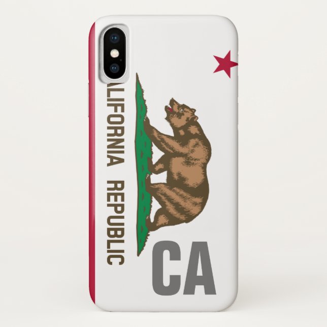 Coques Case-Mate iPhone drapeau de l'état de la République de Californie p (Dos)