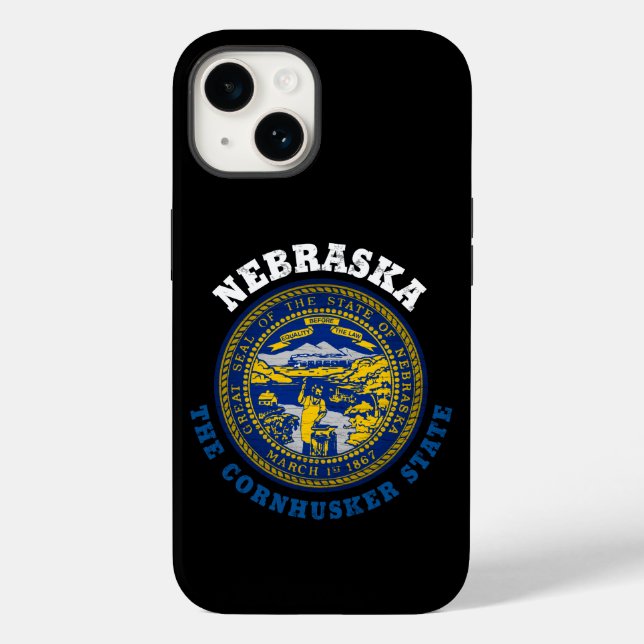 Coques Case-Mate iPhone Drapeau de l'État du CORNHUSKER du NEBRASKA (Verso)