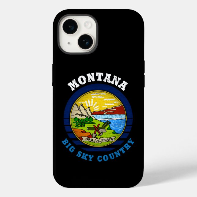 COQUES Case-Mate iPhone DRAPEAU DE L'ÉTAT DU GRAND CIEL DE MONTANA (Verso)